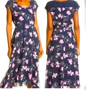 Club Monaco Soft Purple Floral Print Silk Maxi Dress Size 14 NWT